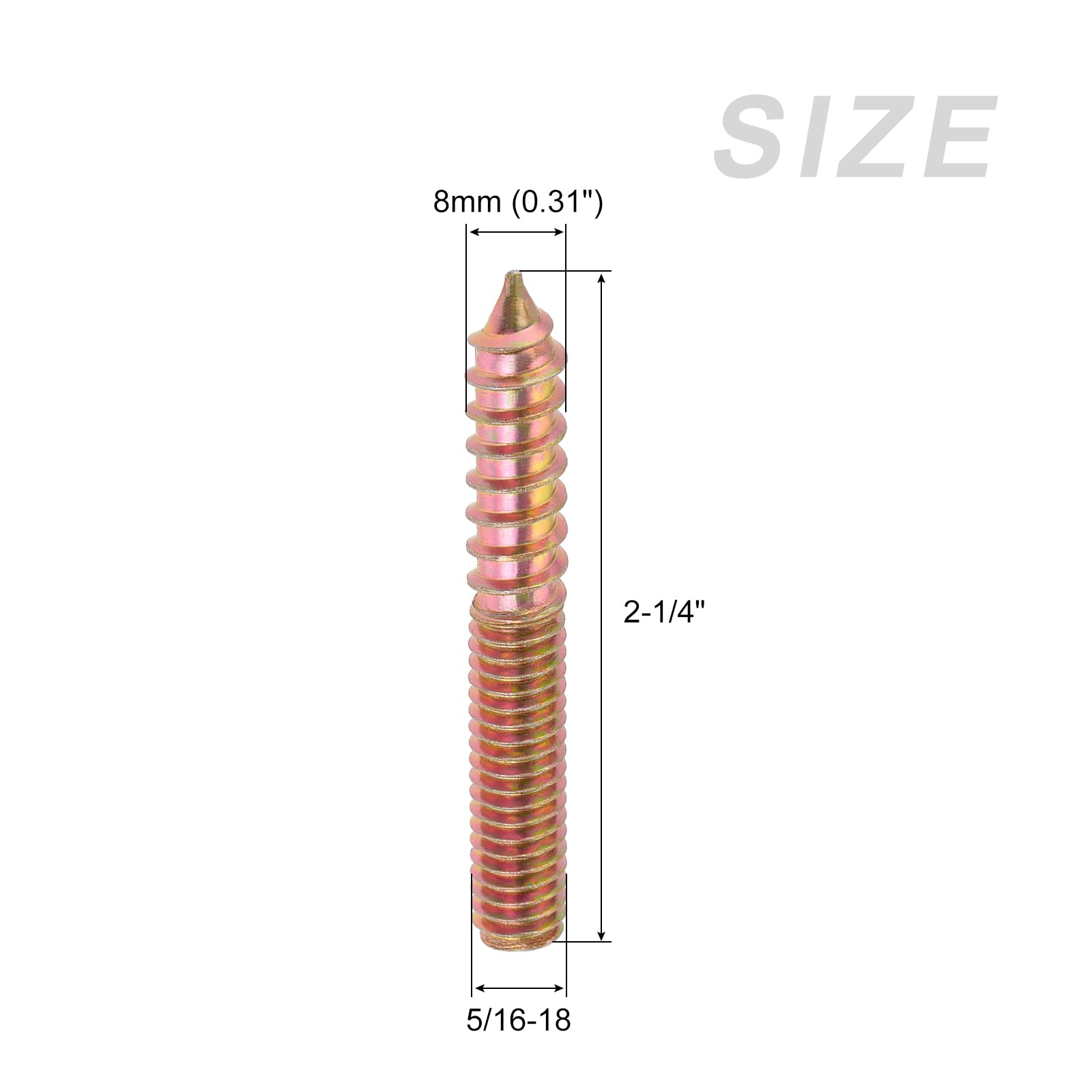 Amazon | METALLIXITY 両頭ネジ 5/16-18 x 57 mm 10個 ハンガーボルト